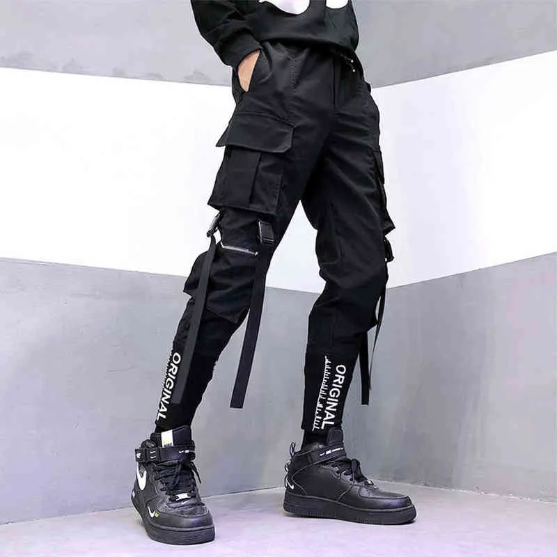 Neue Streetwear männer Multi Taschen Cargo Harem Hosen Hip Hop Casual Männlichen Track Hosen Jogger Hosen Mode Harajuku Männer hosen G220507