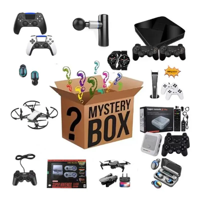Headsets Lucky Bag Mystery Boxes There is A Chance to Open Mobile Phone Cameras Drones Game Console Smart Watch Earphone More Gift