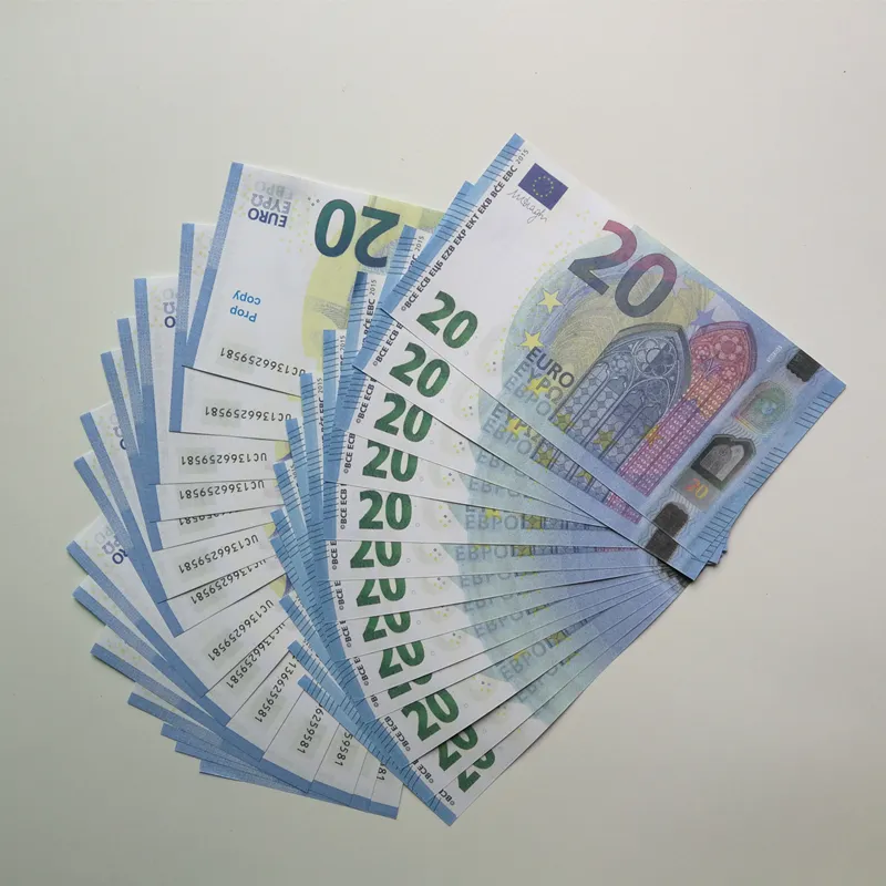 Suministros de fiesta Fake Money Banknote 10 20 50 100 200 500 Dólares U. Euros Realistic Toy Bar Props Moneda Película Dinero Fauxbillets 1775380RXR4RXR4ZLCG