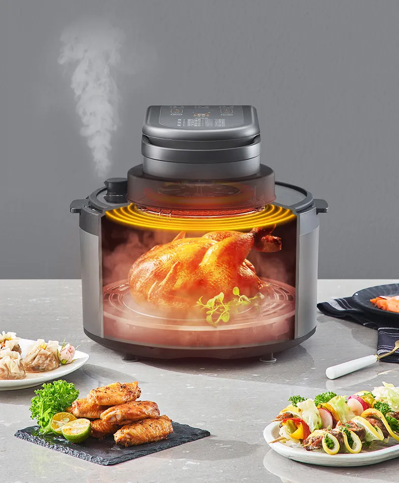 Joyoung 5L Gray Air Fryer Electric Baking Oven Multifunction Deep Fryer ...