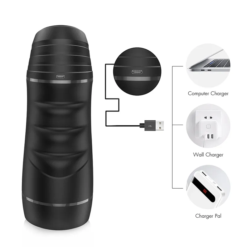 Realistic Male Masturbator Automatic Sucking Vibrating Toy_voghion.com