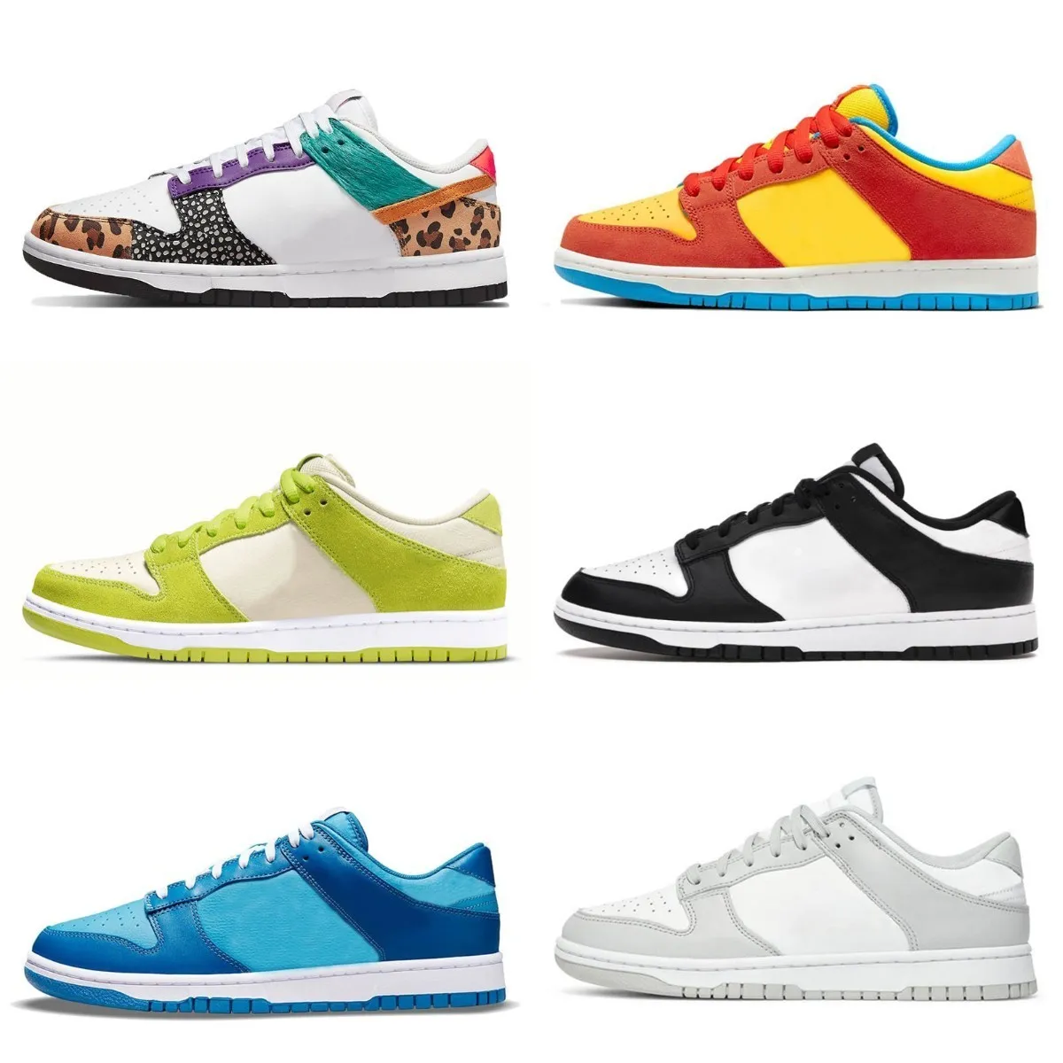 Diseñadores SB Casual Sports Shoes Safari Mix Dunks Paisley UNC Blue Raspberry Mujeres Hombres Sbdunktrainers Union Low Bart Simpson Green Barber Shop Cherry Sneakers