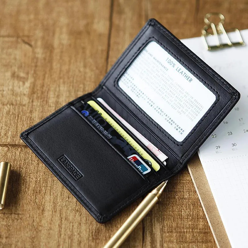 Plånböcker läderkortshållare små ID -innehavare modemynt pursar hållare