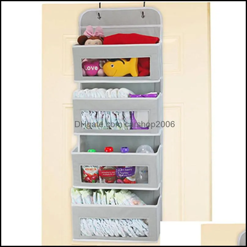 over door hanging storage bag 4 pouch bedroom toys shoe mesh pocket holder closet indoor space-saving organizer wll1379