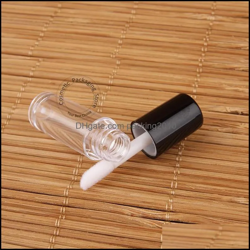 0.8ml Mini Empty Clear Lip Gloss Tube - plastic Lip Balm bottle - Size:5.0x1.3cm Travel Refillable Lipstick Sample Container -