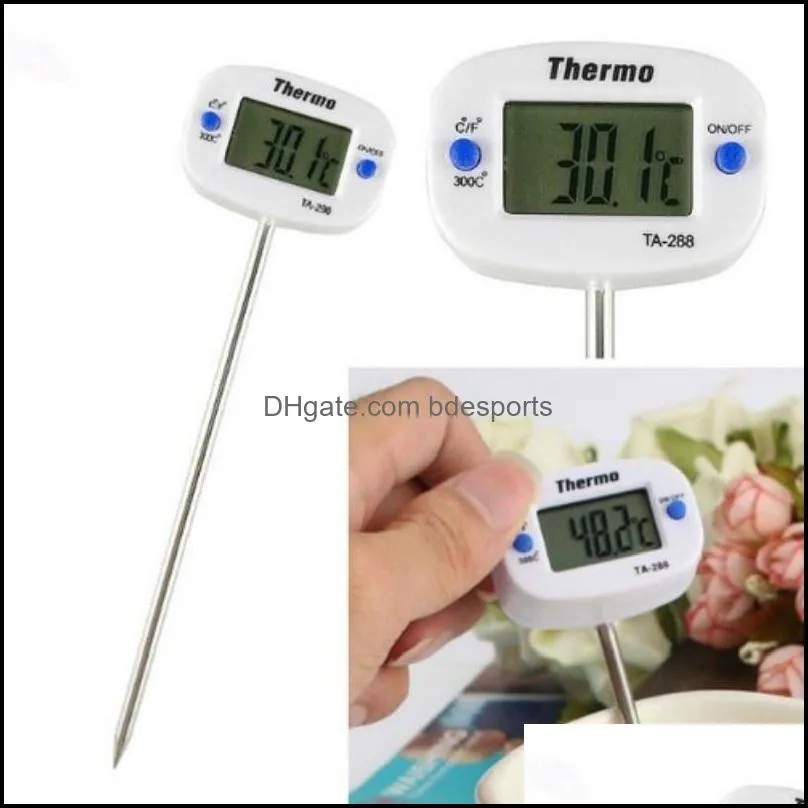Cooking Thermometers Digital Kitchen Thermometer For BBQ Electronic Food Probe Thermo BBQ Water Milk Meat Temperature Cook tool