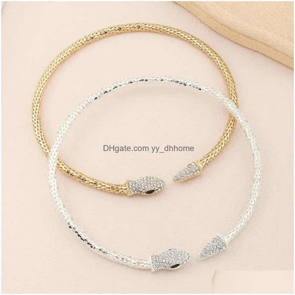 fashion jewelry snake choker necklace chain adjustable snake tail linked chaplet female necklaces