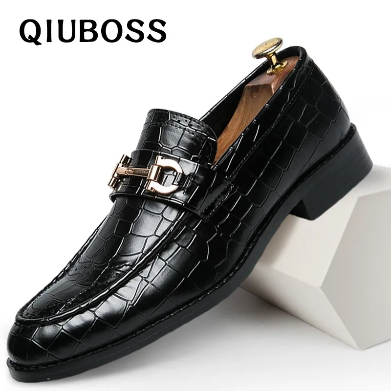 Hommes chaussures robe formelle chaussure Sapato Social Masculino cuir marron élégant costume de luxe chaussures grande taille livraison directe mode 210312