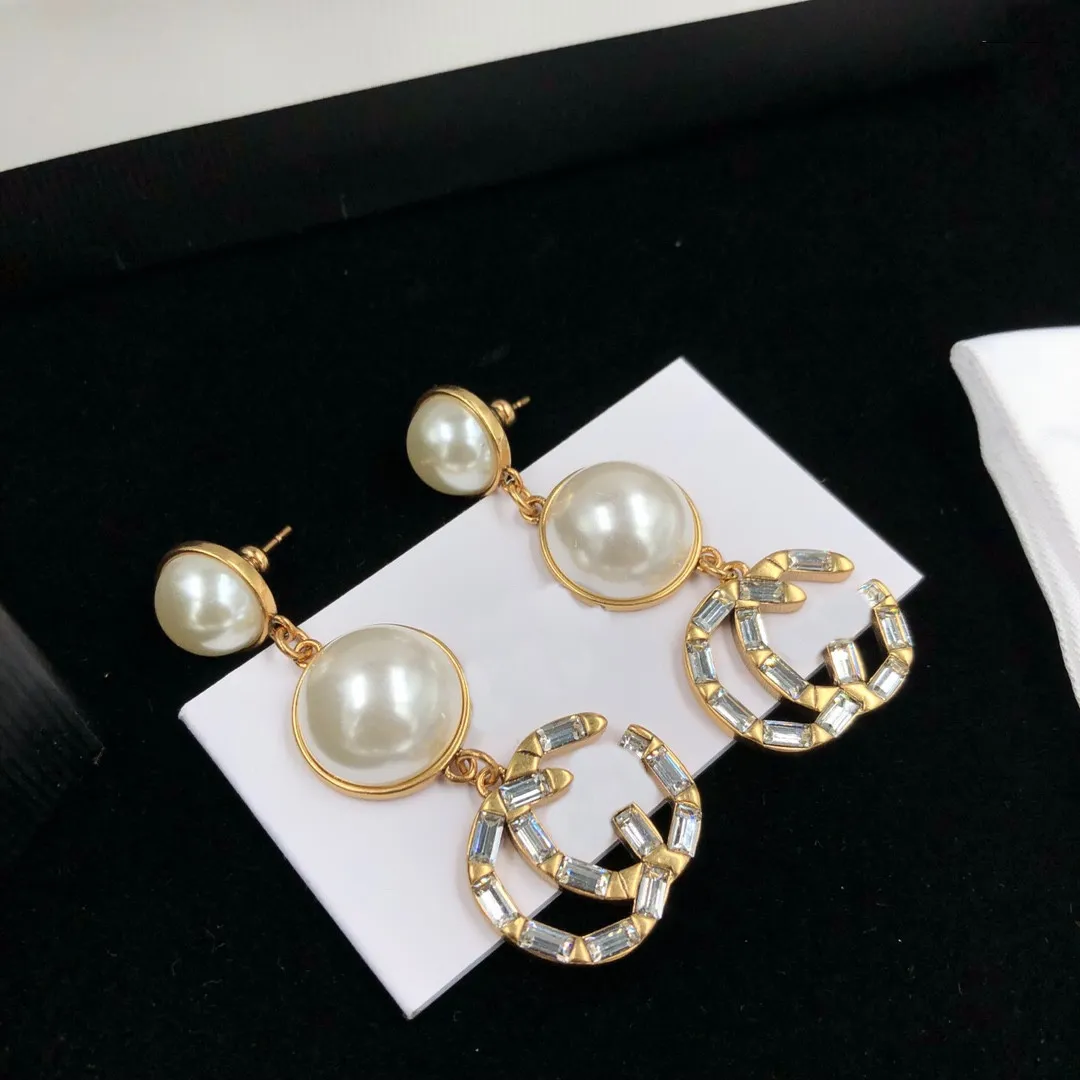New Fashion Stud Square Earrings Ladies Diamond 18K Gold Designer Earring5