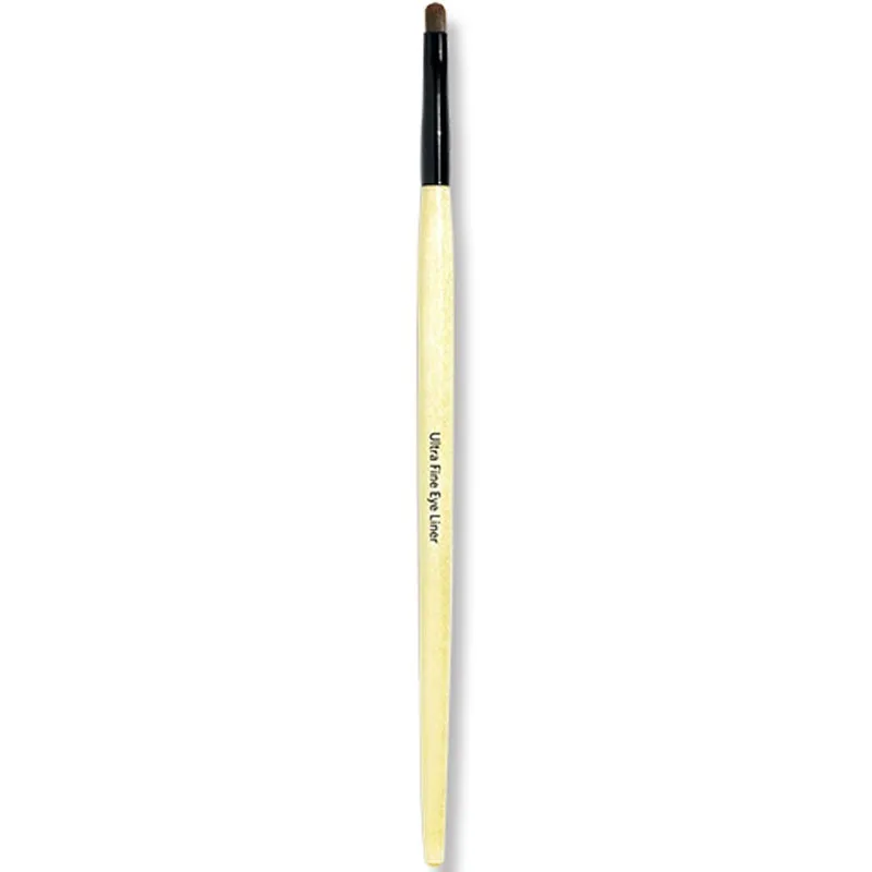 Pennelli per il trucco Manico lungo in legno professionale Capelli sintetici lisci Massima precisione Pennello per eyeliner ultra sottile finemente affusolato