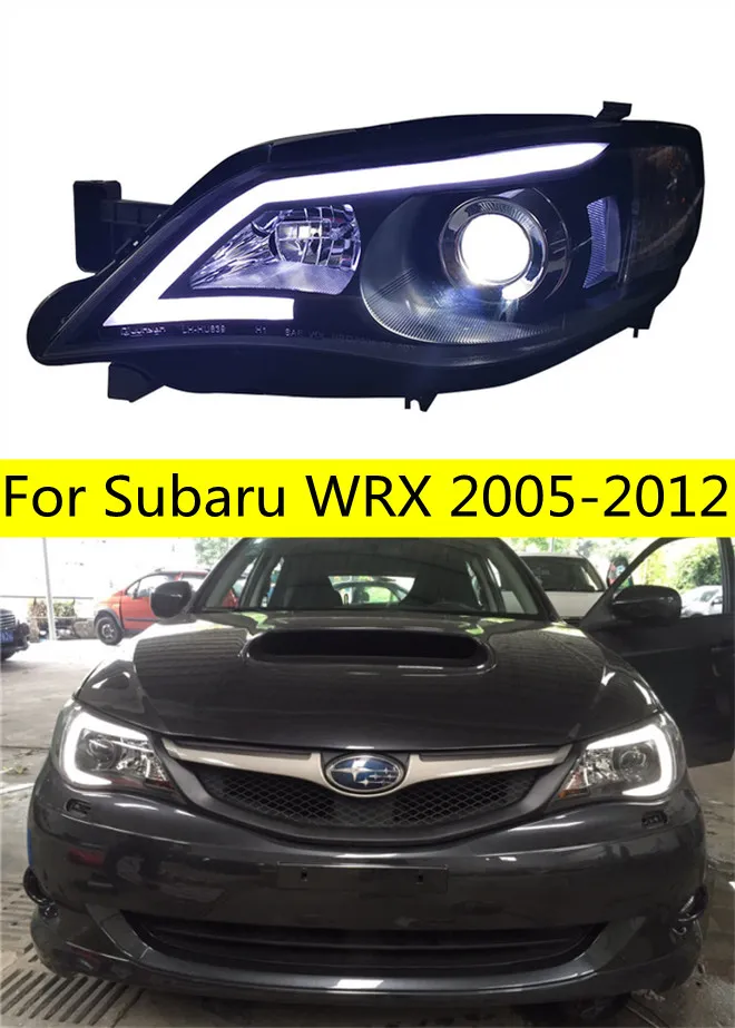 Car Headlights For Subaru WRX LED Headlight Assembly 2005-2012 High Beam Daily Lights Turn Signal Front Lamp