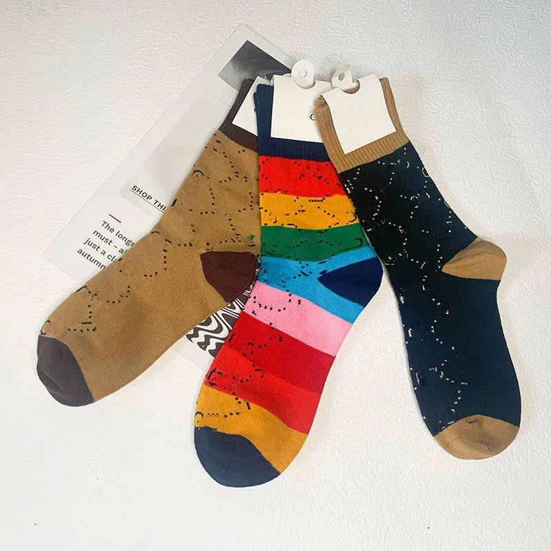 Men Women g letter Socks Embroidered Cotton Wool Streetwear Socks Men's and Women's Design Sports Sock