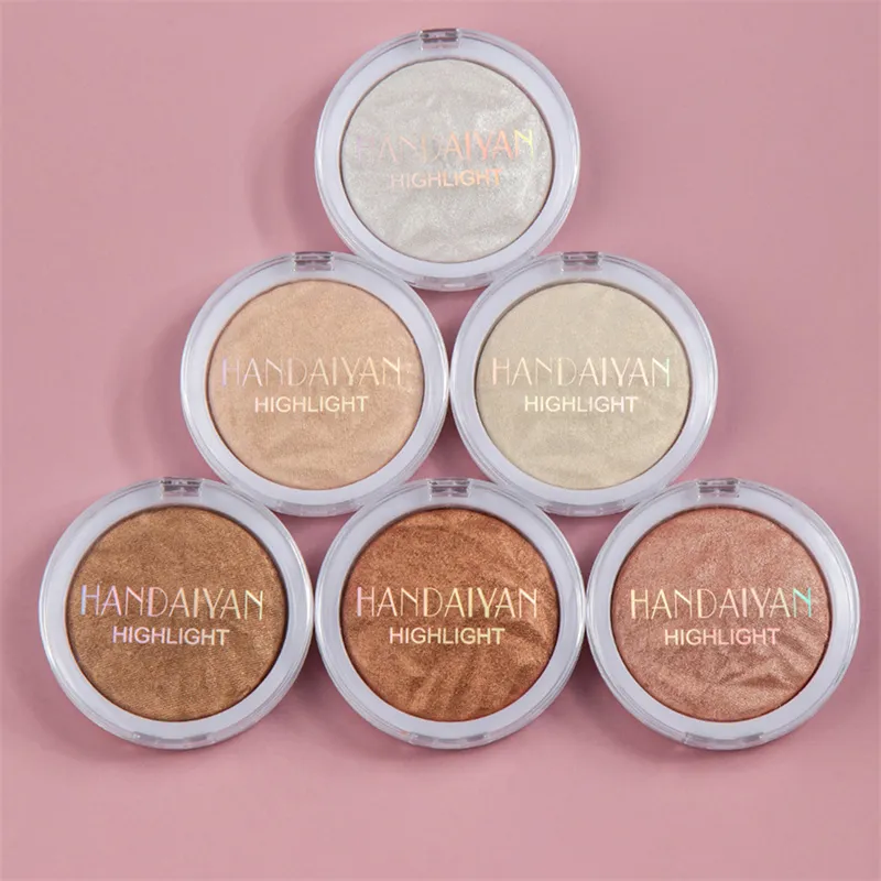 HANDAIYAN Makeup Highlighter 6 Colors Diamond Shimmer Face Glitter Bronzer & Highlighter Glow Contour Powder