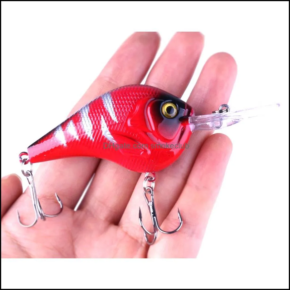 9pcs fishing lure CRANKBAITS HOOK BASS Crank bait 9.5CM 11.2G 6#hooks 95mm Hard Baits Minnow carp Fish tackle CB024