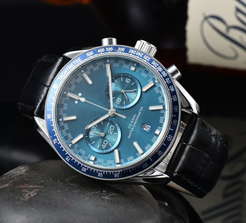 Высокое качество Мужские роскошные часы Пять стежков Все циферблаты работают Автоматические кварцевые часы Европейский лучший бренд-хронограф Часы Мода l228s