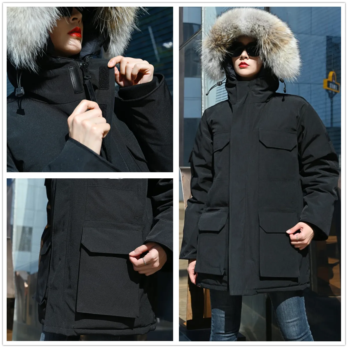 Parka De Veste Dhiver En 2024 Pour Femmes Avec Une Vraie Fourrure De Loup Un Manteau Chaud Impermeable Et Au Vent Du 564 82 DHgate