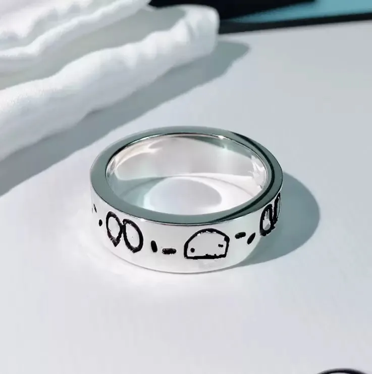skull Street titanium steel Band ring fashion couple party wedding men and women jewelry punk rings gift with box179o