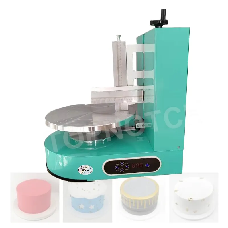 Semi -automatische verjaardagstaart crème spreiding machine cake pleisterwerkmaker