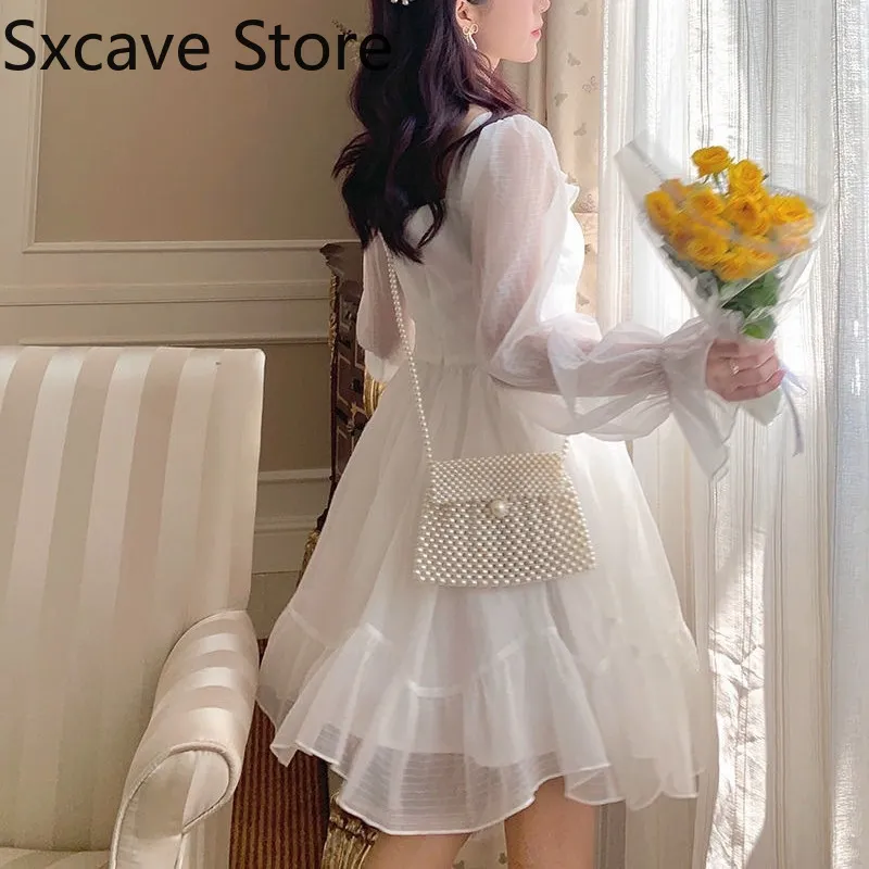 long sleeve kawaii dress Gothic Lolita Dresses Ruffles Lace Up Black
