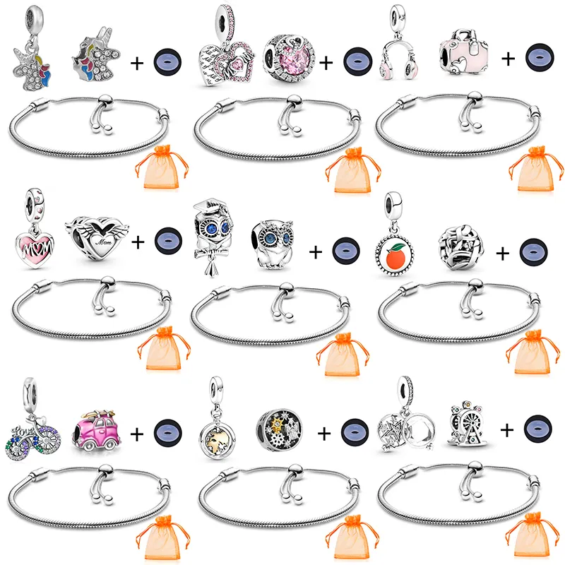 S925 Sterling Silver kralen Charms armbanden diamant origineel fit pandora luxe kralen diy hanger klassieke armband dames sieraden mode cadeau met originele doos