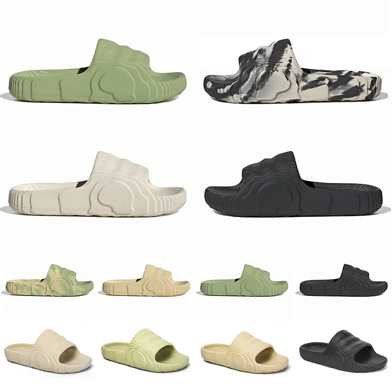 Originals Adilette 22 Slides Uomo Donna Designer Pantofole Sandali Magic Lime St Desert Sand Nero Grigio Bianco Infradito Slide Slipper Sandalo Scuffs 36-45