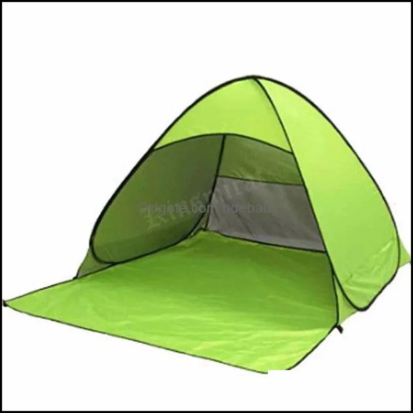 Fully Automatic Tent Beach Camping Double Person Tents Anti Sunburn Quick Opening Garden Furniture Red Green Portable 48tl C1