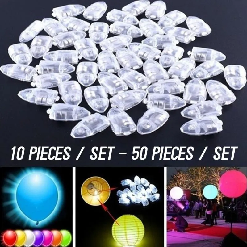 Party Decoration 10/50/ High Bright Balloon LED Flash Lamp Birthday Paper Decoration Party Partyparty