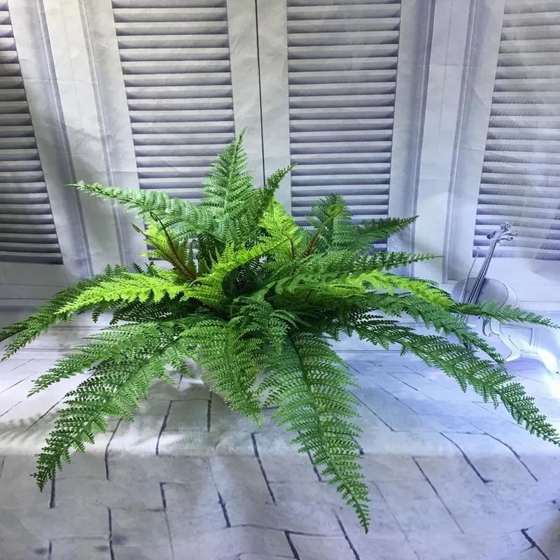 60cm13 widelca sztuczny liść palmowy grupa zielona plastikowa w pomieszczenia Fake Monstera Rośliny doniczkowe El Office Christmas Home Decor Rekwizyty 201203