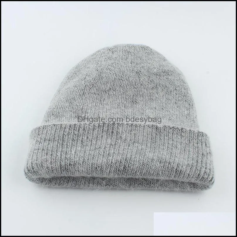 beanie/skull caps women hat winter angora knit beanie autumn warm skiing accessory for teenagers sports