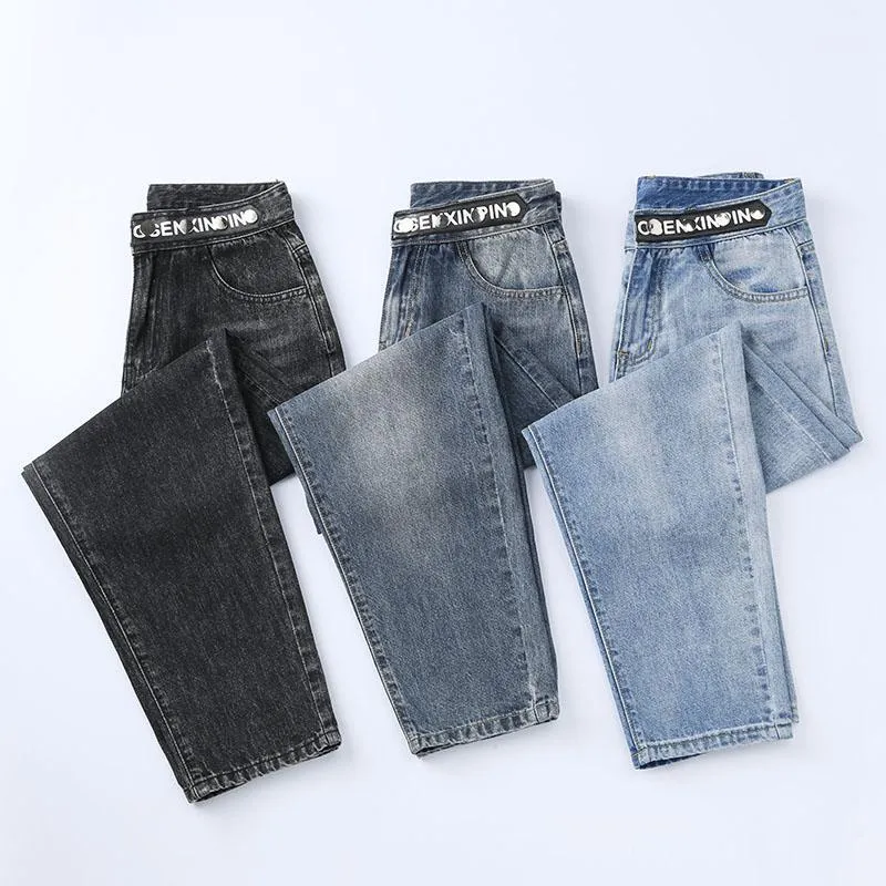 Damesbroek Capris Black Blue Street Style Jeans groot formaat vrouwen zachte en comfertable all-match mode dames zomer 2022 cheep