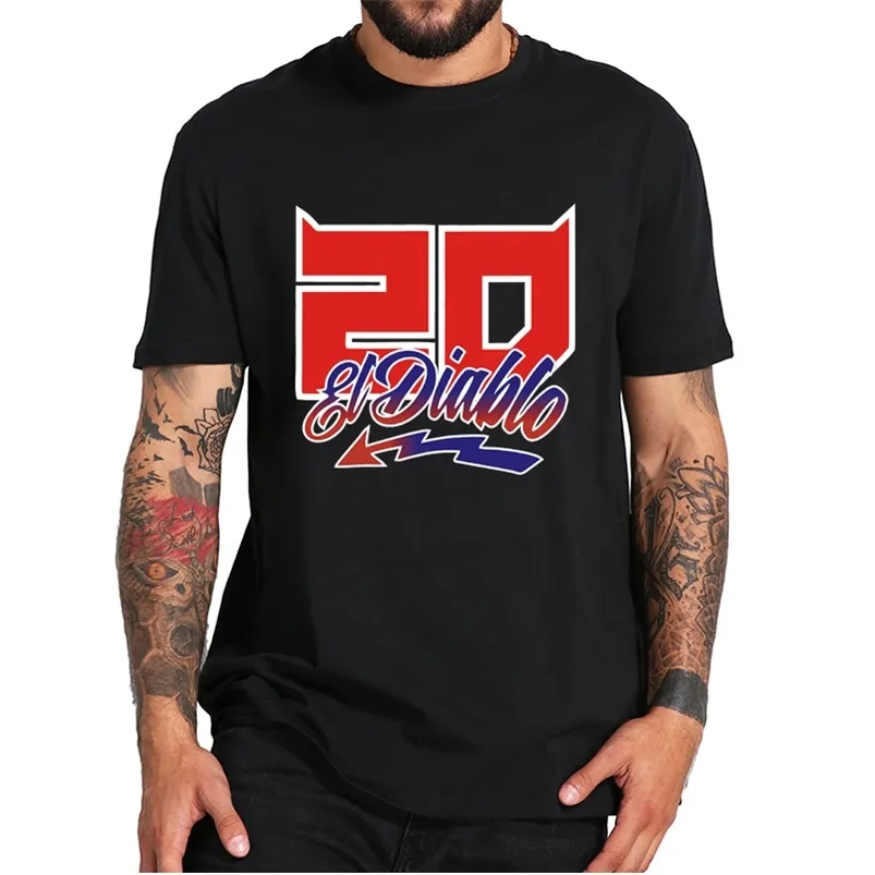 Fabio Quartararo TShirt El World Motorcycle Rider Casual Sport Tee Shirt Tops Short Sleeve 100% Cotton EU Size 220613