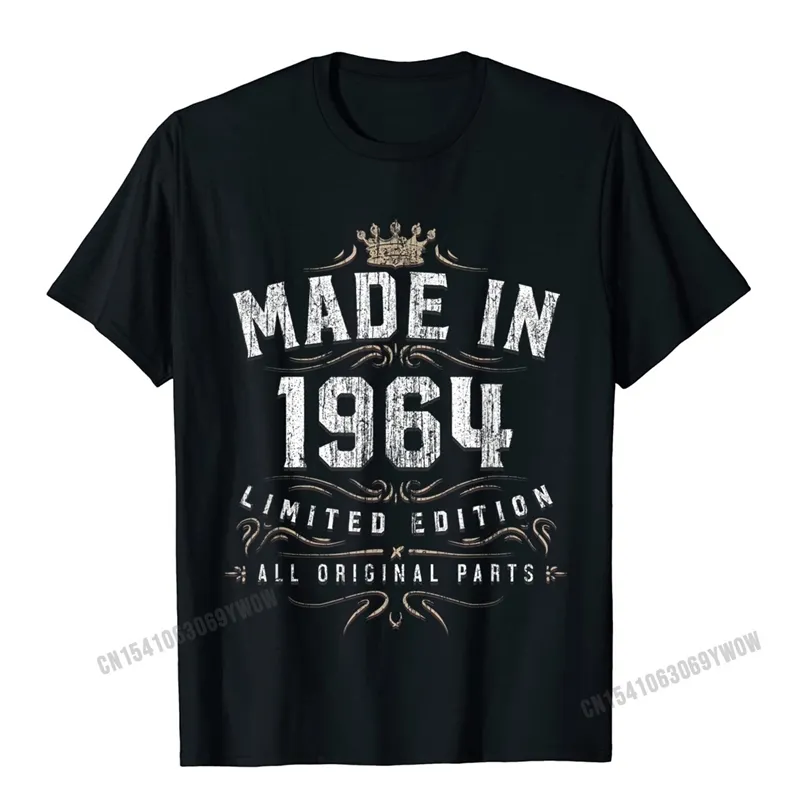 Wykonane w 1964 roku urodziny koszuli 55 Limitowana edycja Zdjęcie Camisas Men Casual Tops do dominującej bawełny dostosowanej 220623