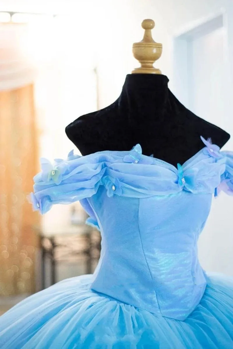 Vestido de debutante de Cenicienta para 15 a os vestidos de princesa con hombros descubiertos para quincea eras mariposa Mis Quince XV 2022