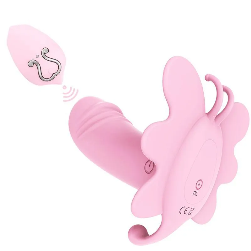 Fjärrkontroll G-punkt Masturbator bärbara vibratorer dildo för kvinnor klitoris osynliga fjäril trosor vibrerande ägg sexig leksak