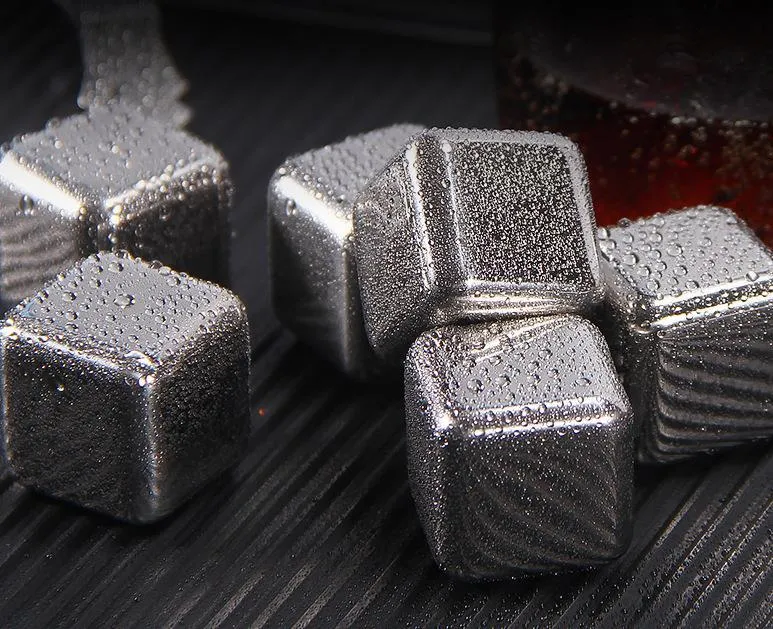 Stainless Steel Ice Cubes coolers Reusable Chilling Stones for Whiskey Wine, Keep Your Drink Cold Longer SN4905