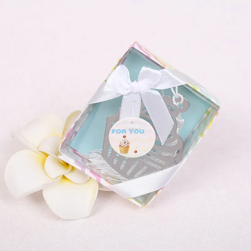 Marcador de metal para cupcakes con borlas Favores y regalos de boda Recuerdos para fiestas Baby Shower Favor Supplies DH3922