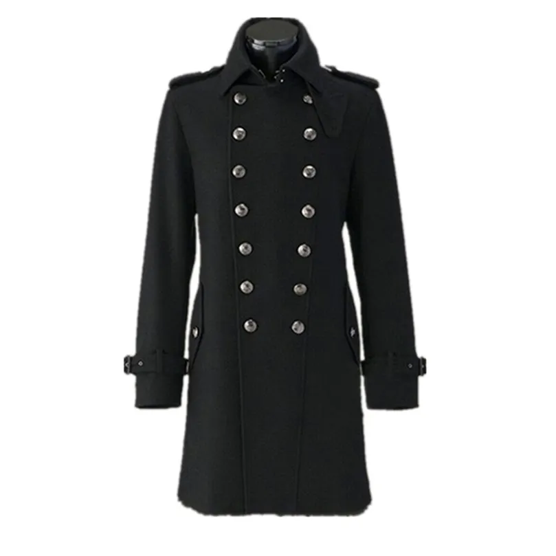 Mens military wool coat top
