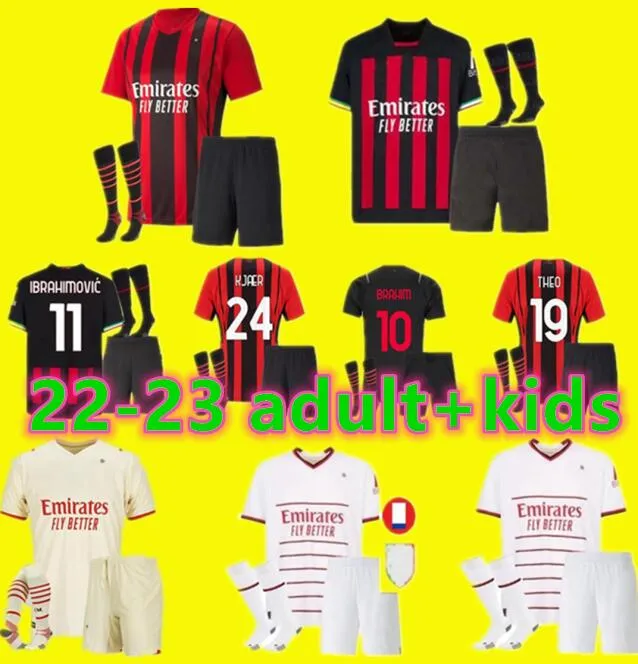 Ibrahimovic 22 23 Giroud AC Bennacer Soccer Jersey 2021 2022 2023