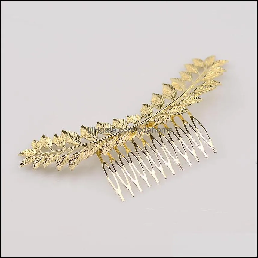 Bridal Comb Wedding Accessories Tiara Fashion Alloy Women`s Leaves Inserting Comb Bridals Headpiece Hair Jewelry