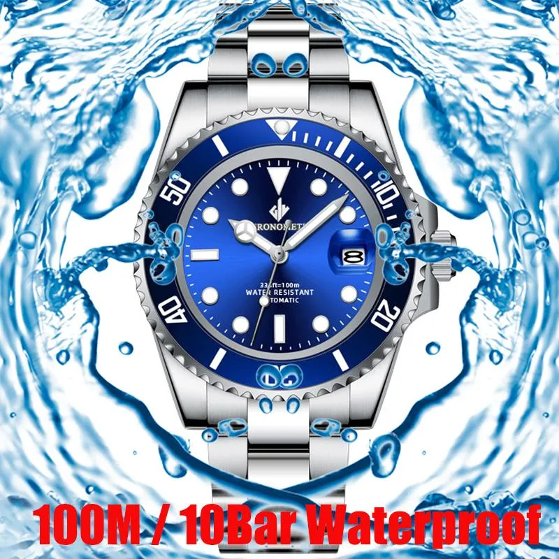 PREÇO DE APECIAMENTO DE CLISTA NH35 NH36 Relógio automático para homens de luxo mecânico Japonês Relógios 100m à prova d'água