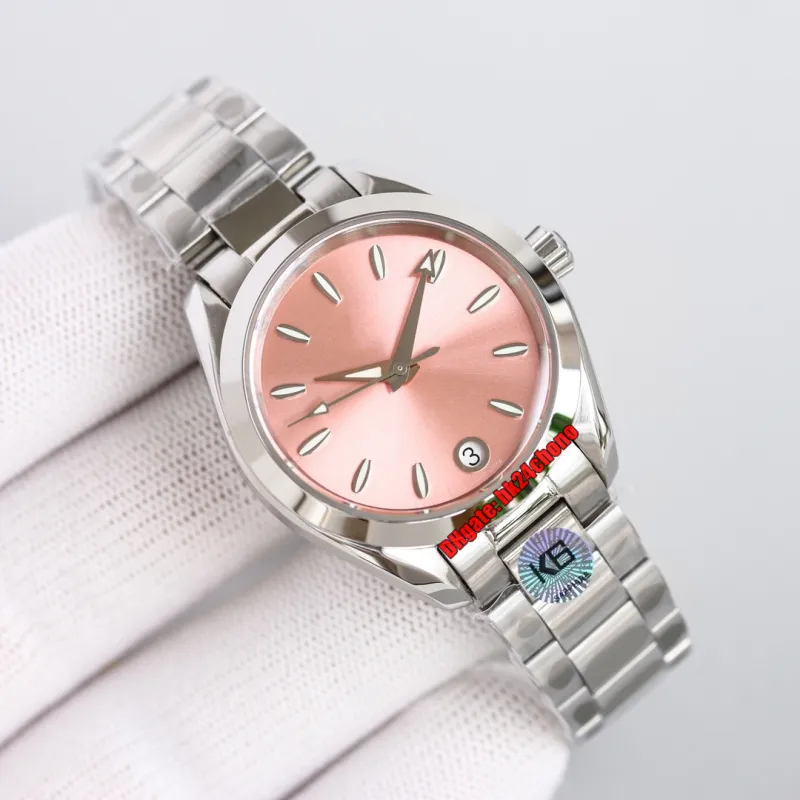 RWF Factory Hochwertige Uhren 34 mm Cal.8800 Automatik Damenuhr 220.10.34.20.10.003 Rosa Zifferblatt Edelstahlarmband Damenarmbanduhren