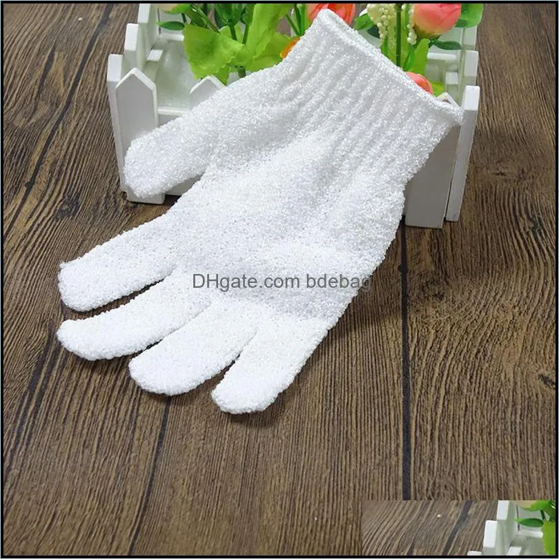 Exfoliating Bath Glove Five fingers Bath bathroom accessories nylon bath gloves Bathing supplies products
