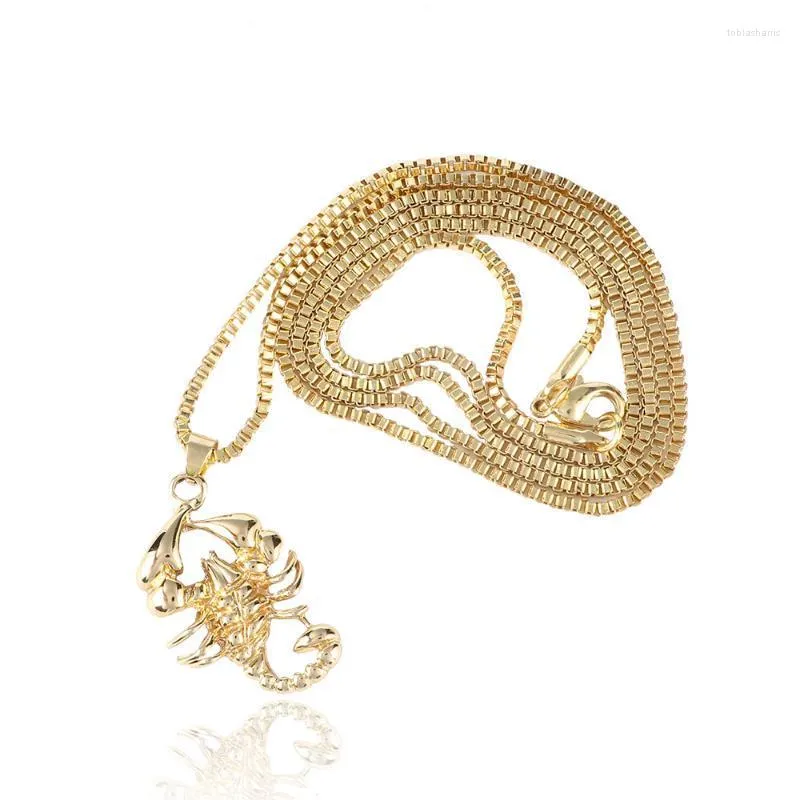 Pendant Necklaces 2022 Animal Alloy Scorpion Hiphop Rock Men Gold Chain NecklacesPendant For Fashion Jewelry
