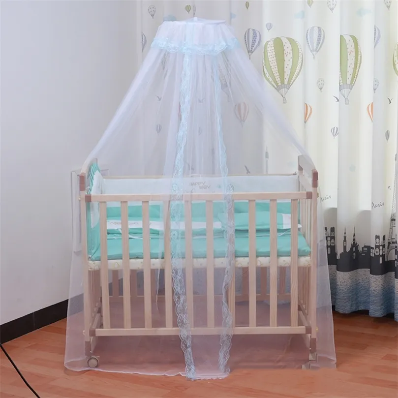 Universal vikbar nät Myggnät Spädbarn Canopy Round Bed Canopy Myggnät för Baby Summer Baby Crib Net Crib Dome 220531