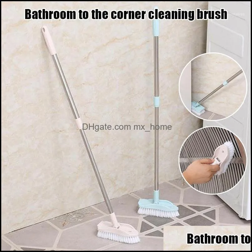 Регулируемая настенные полы для ванной комнаты очистить скраб длинная ручка щетка для ванной плитки vj-drop1 доставка 2021 Защитные рукава Home Textil