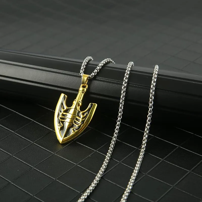 Подвесные ожерелья аниме Jojos Bizarre Adventure Collece Kujo Jotaro Arrow металлическая цепная цепь Кокер шарм подарки ювелирные украшения