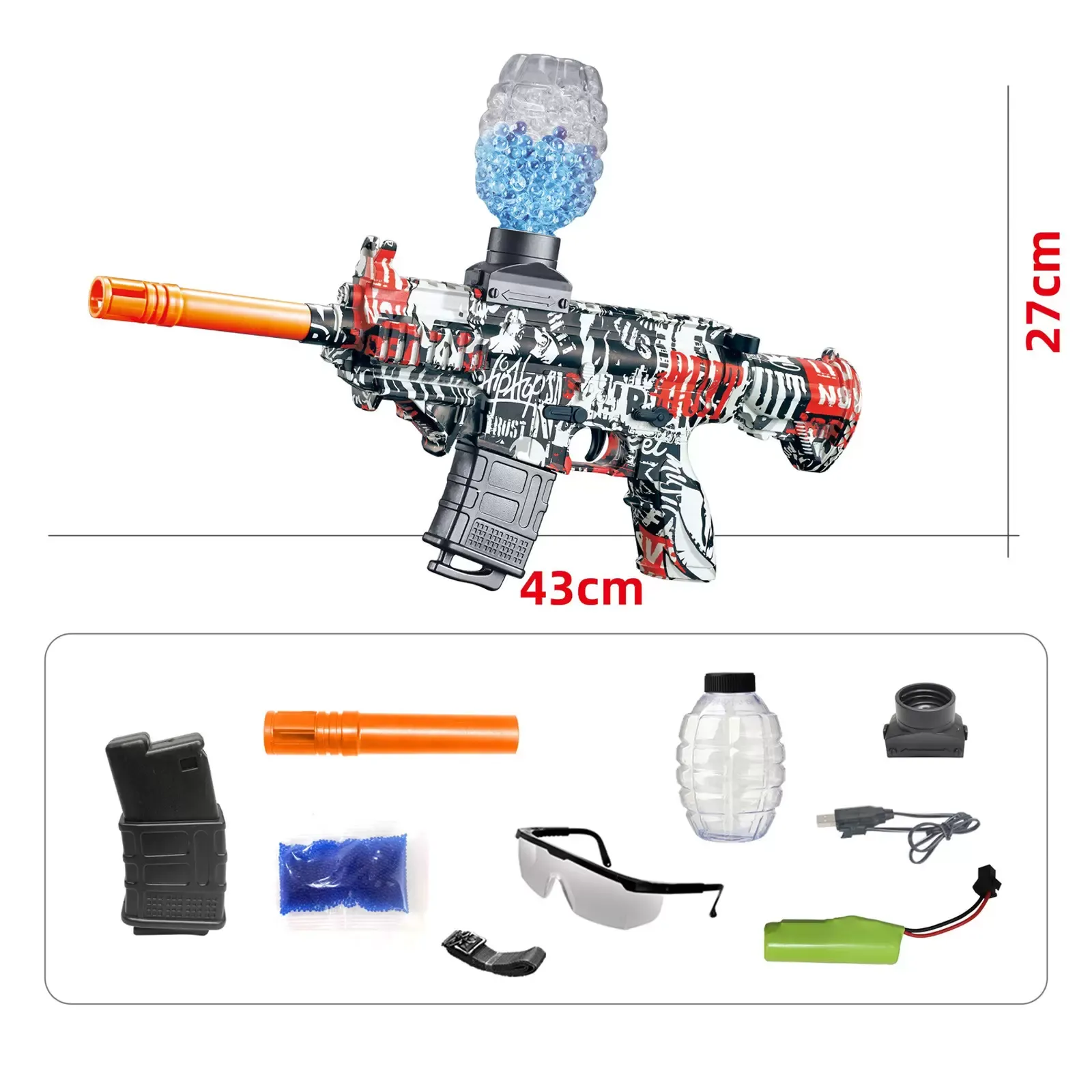 Water Bomb Shoots Gun Gel Ball Blaster Electric Splatter Ball Blaster For Outdoor Team Shooting Games For Boys Kids Toys Gift
