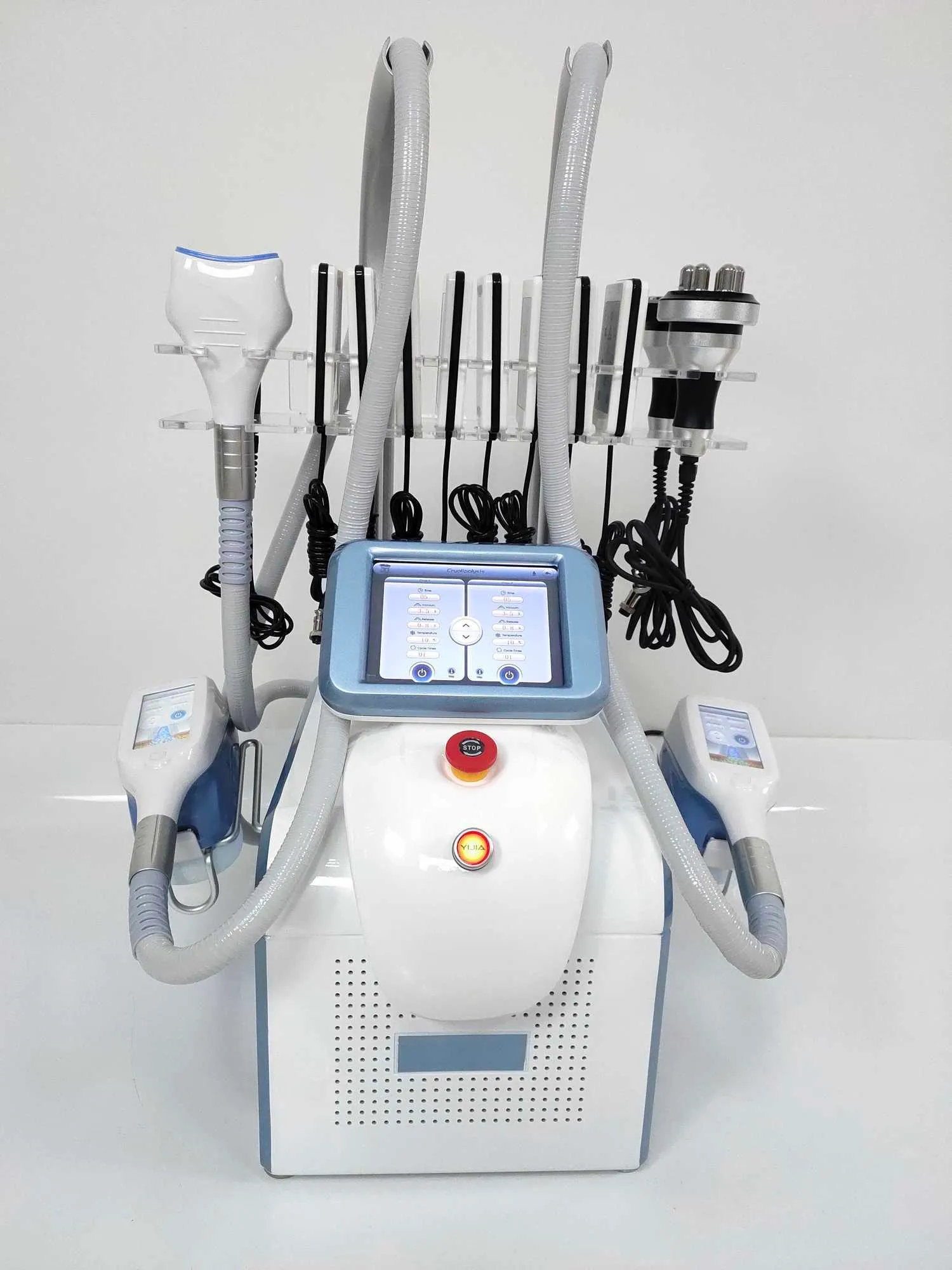 sonde ortablecriolipolisi 3 Cryo gestisce la nuova macchina per l'aspirazione della criolipolisi con congelamento dei grassi Perdita di peso rapida con laser rf a cavitazione 40k