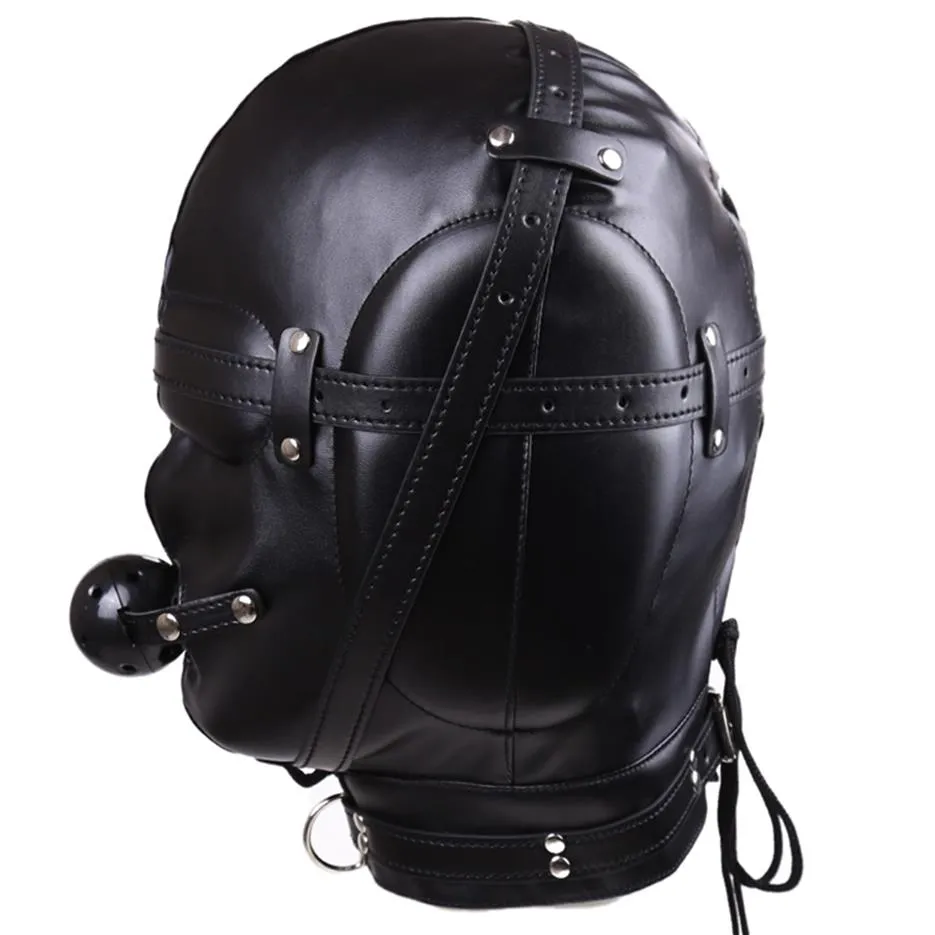 BDSM-Bondage-Maske, weiche Lederhaube, Kopfbedeckung in Erwachsenenspielen für Paare, Fet276y