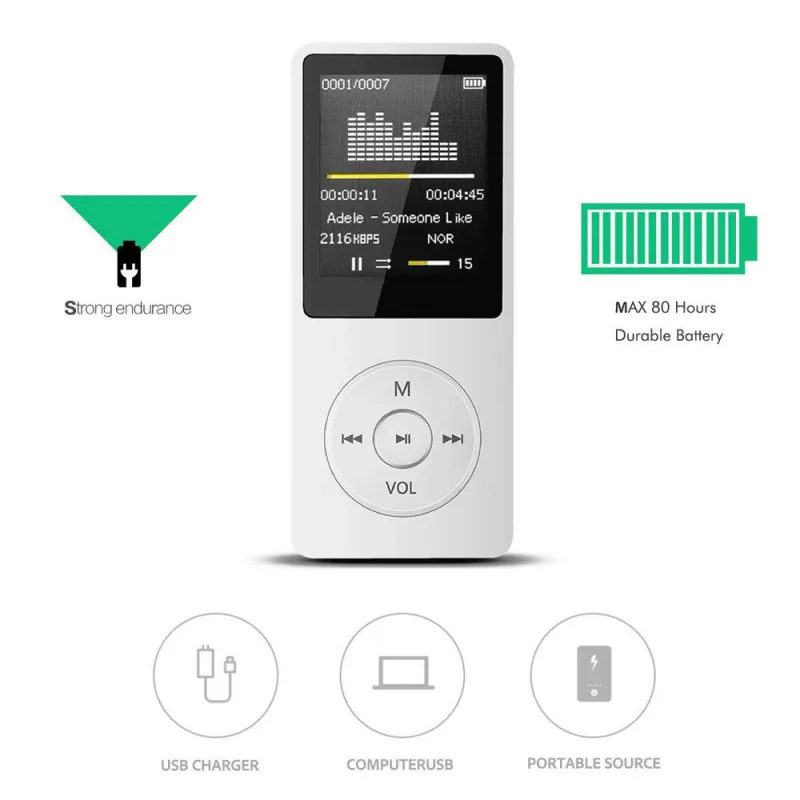 MP4 Oyuncular Walkman Portable Mp3 çalar LCD ekran FM Radyo Video Hifi Oyunlar Filmler E-Kitaplar Müzik Mikrofon Lecteur